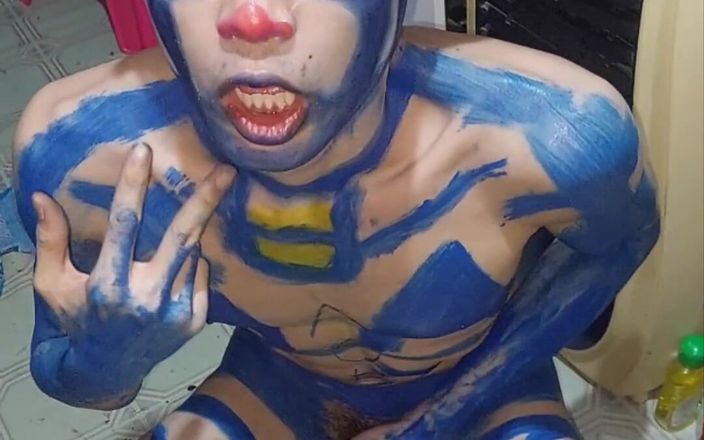 Clown likes to play with colors: Klaun si hraje s ink perem