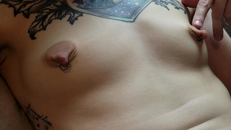 Innocenttemptation: Puffy Nipples. Cutie Plays with Her Nipples