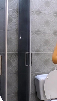 BBW`s Around Handjob and Cum on Big Boobs in Shower
