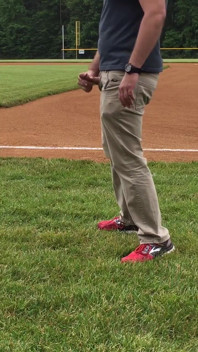 Jerking off on the Baseball Field by Home Plate