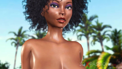 3dxpassion-transgender: Hot outdoor sex! 3d black shemale fucks hard a sexy college...