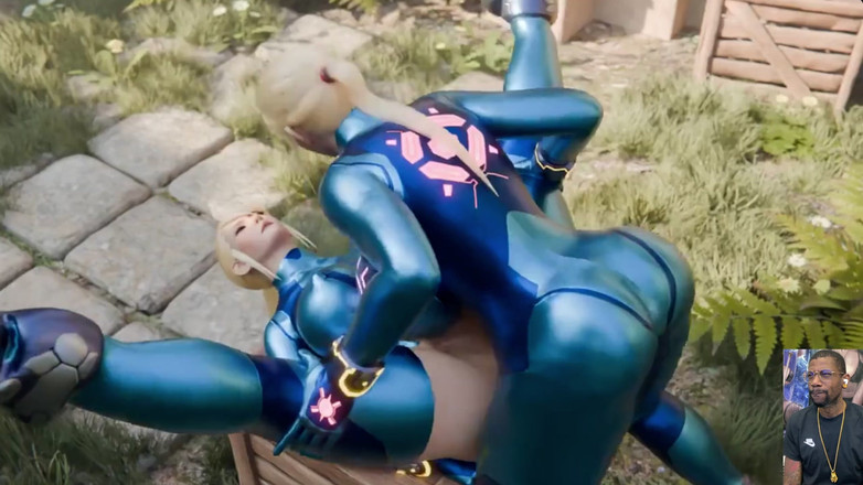 L6RD7BLU3 FUTA: Fat Transgender Cock Angela Cums Deep in Sue Storm, Samus...