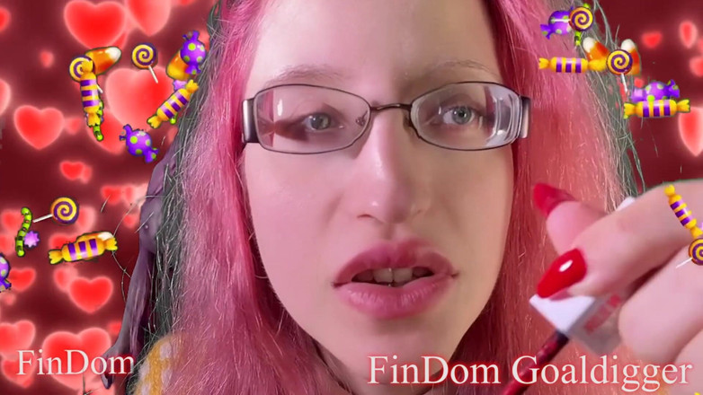 FinDom Goaldigger: Transformação de batom laranja para o suéter