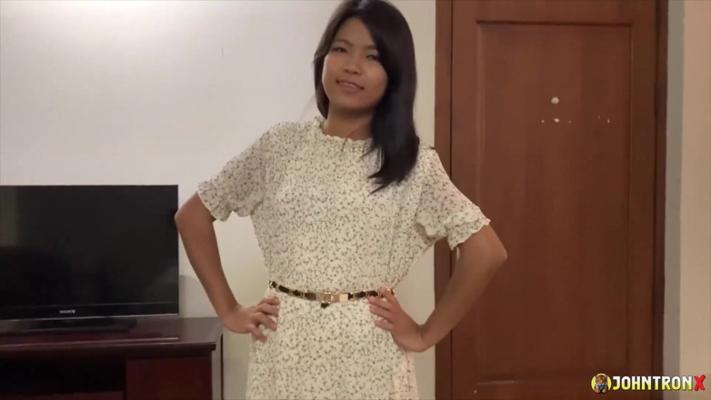 John Tron X: Johntronx - Cute Asian Amateur in a White Dress Gets Banged...