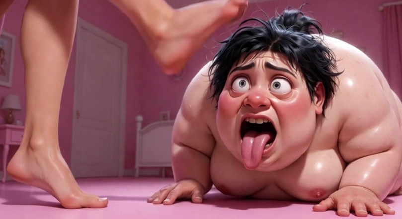 Anime Hentai: Fat Ugly Woman Degraded - Lick Beautiful Girl's