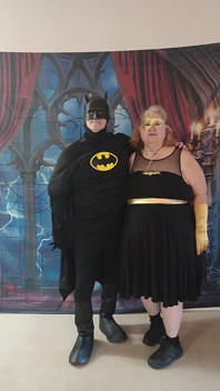 My BF and I All Dresses up as Bat Man and Bat Girl