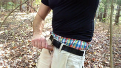 TJenner: Masturbation en plein air dans les bois et éjaculation. #pride2021