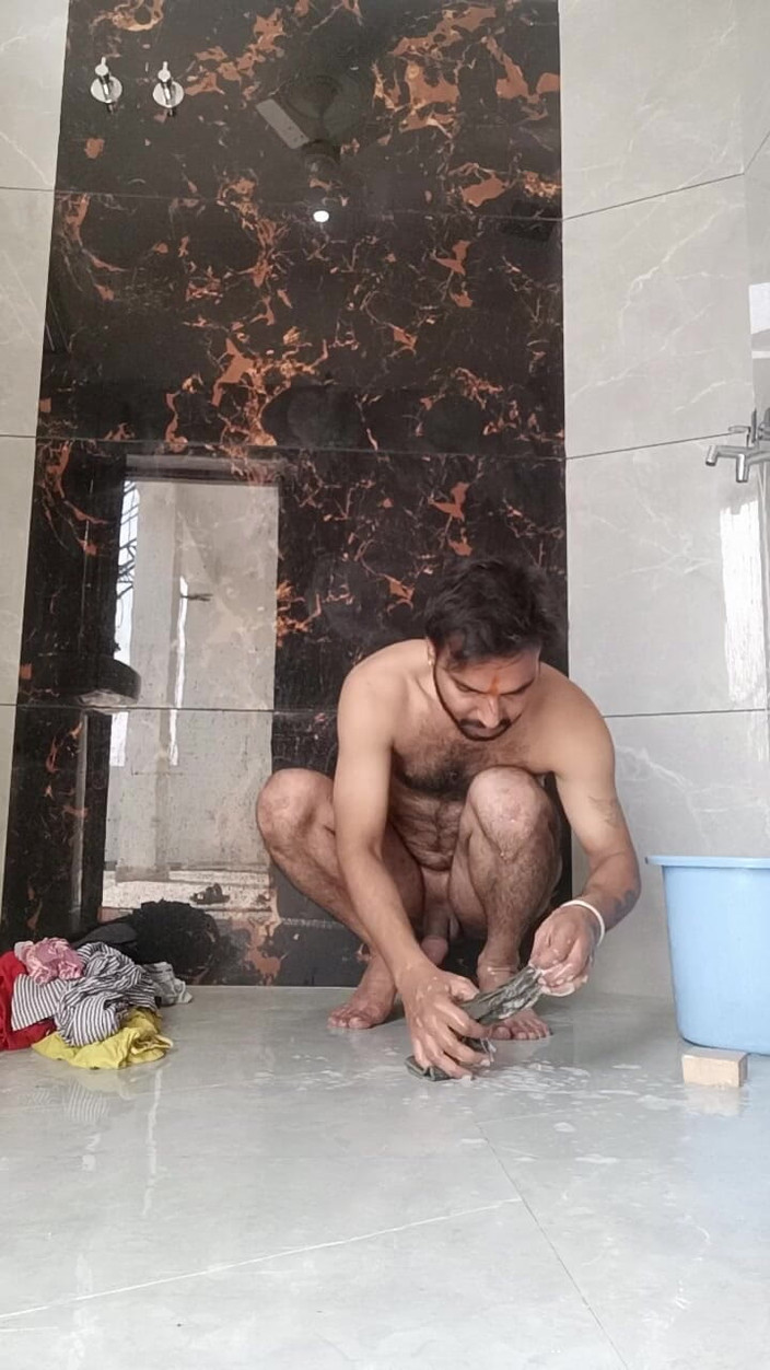 Rajasthani-old-lover: Desi Young Boy Enjoy Washing Stepfather Underwear and Enjoy Masterbation