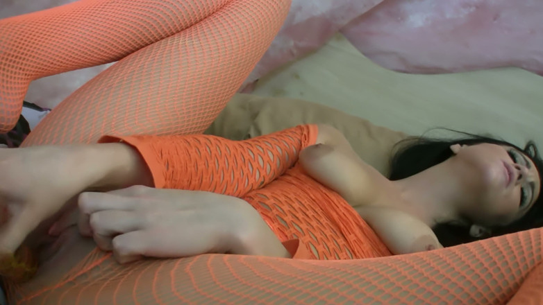 Self Love Top Solo Girls: Solo Con Consolador De Vidrio En Un Body De Rejilla...