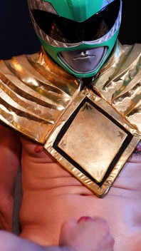 Typ 30 - Edging den green power ranger, bis er sein eigenes gesicht bedeckt