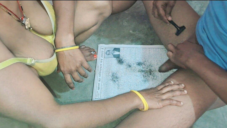 Trilokinath: 在做爱前用修剪头发修剪鸡巴