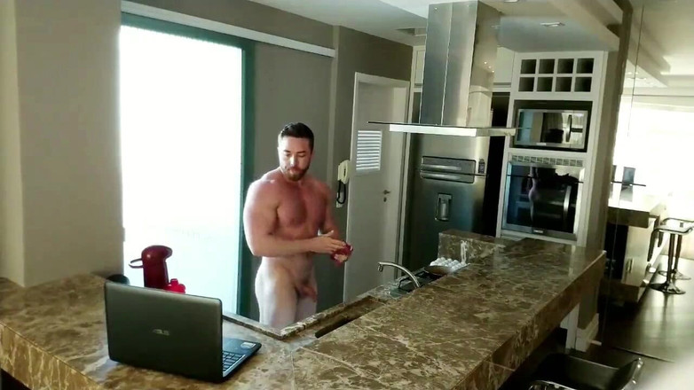 Musclelovexx6: Культурист: блондинка, Rabudo, наслаждаясь на кухне