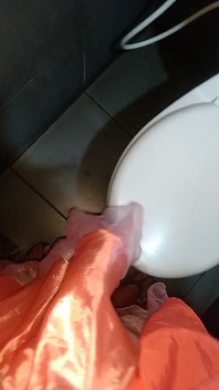 Crossdressing and Cum Wearing Girl Satin Party Pink Mini Dress