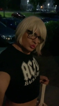 park bench anal dildo cars driving by hot sissy slut