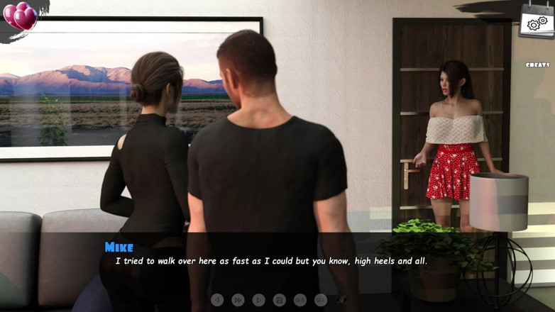 3D Cartoon Porn: Burning Boundaries 13 - Mike se da cuenta del escote de Erica...
