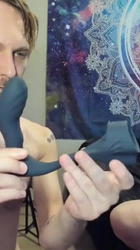 Anal toy prostate massager vibrator with penis ring unboxing