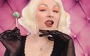 Arya Grander: Asmr sexy video: lippenstift, mesh handschoenen en lolly (Arya Grander)