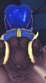 Chun Li Street Fighter 6 Avsugning - Sexig Cosplay Anime flicka suger stor kuk deepthroat med ansikts spermasprut och får POV titfuck