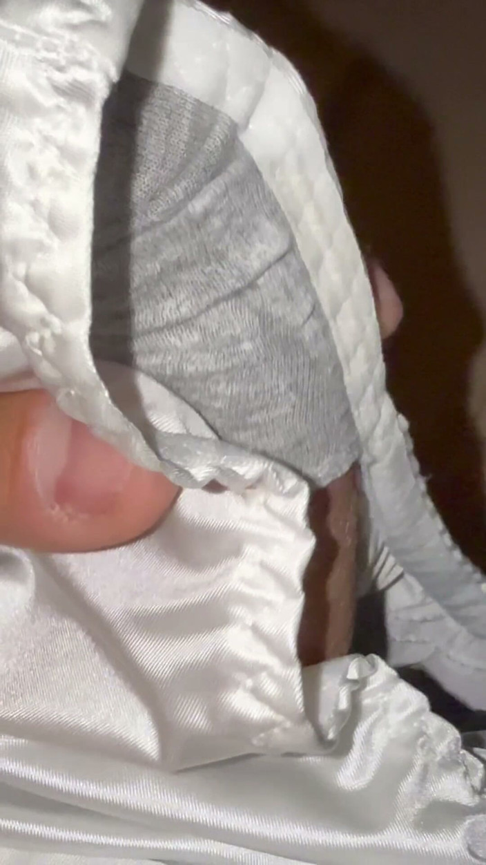 Bigbrook45: White Silky Panties Getting Drenched