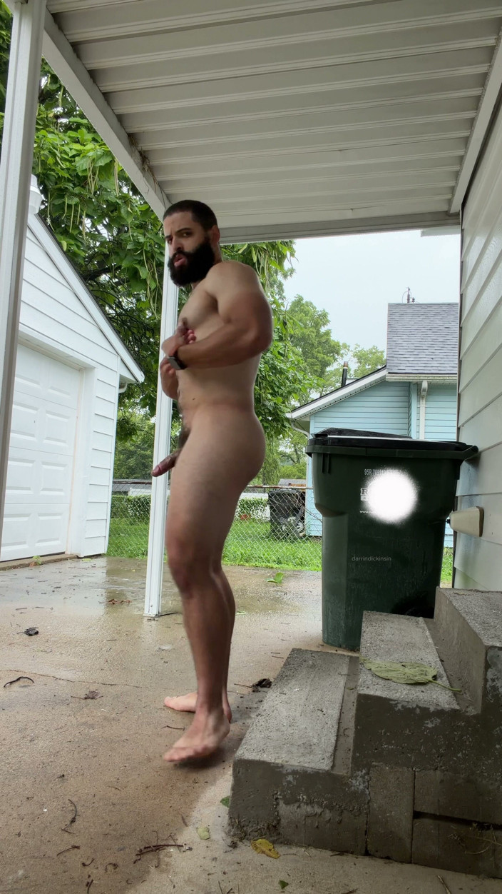 mascbeef95: Bearded Muscle Cub Nude Cum Outdoors