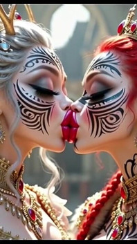 Beautiful Elves Princess Kissing, Ai Animation