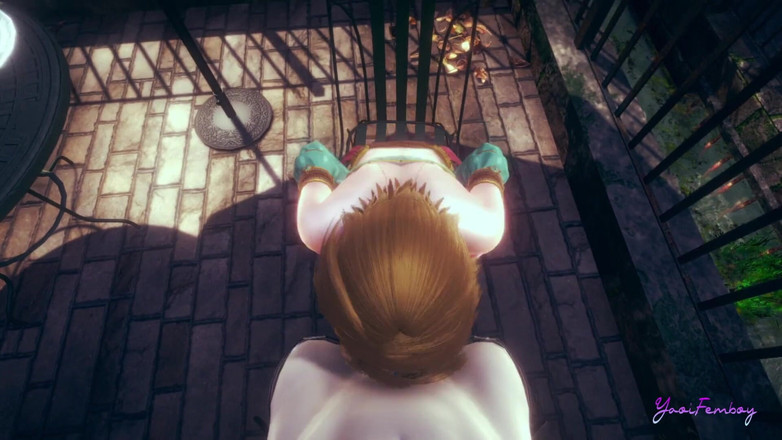Yaoitube: Zelda Yaoi Femboy - 링크 POV 오럴 (무수정)