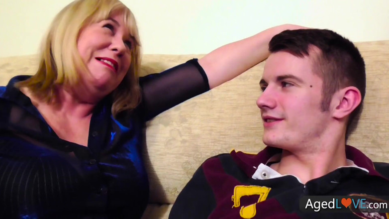 Old Nanny: AGEDLOVE - Trisha, hot mature likes young cock boys