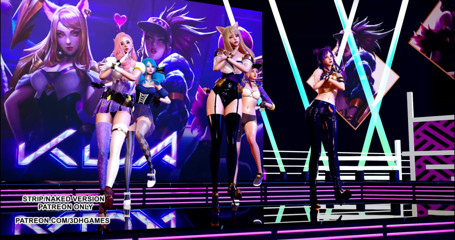 3D-Hentai Games: Gfriend - Glass bead Ahri, Akali, Seraphine, Kaisa, Gwen hot Kpop...