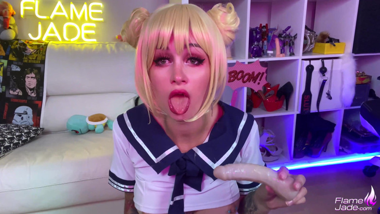 Flame Jade: Himiko Toga kencing, deepthroat dan melancap dubur dan pepek untuk...