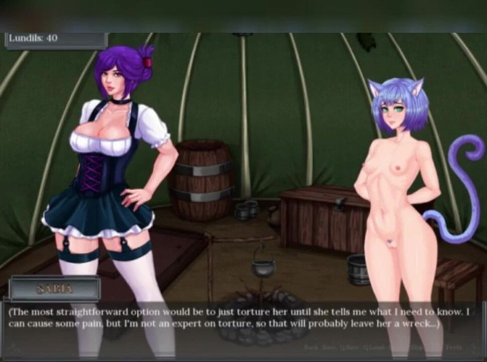 3DXXXTEEN2 Cartoon: Sabia rende schiavi le ragazze da gattina. Sesso cartone porno 3D