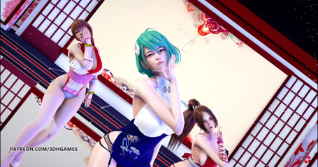 3D-Hentai Games: GigaReolEVO - Addiction striptease Mai Shiranui Tamaki Kasumi
