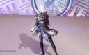 3D-Hentai Games: Deja vu sexy striptease NierAutomata 2B comandante sem censura Hentai