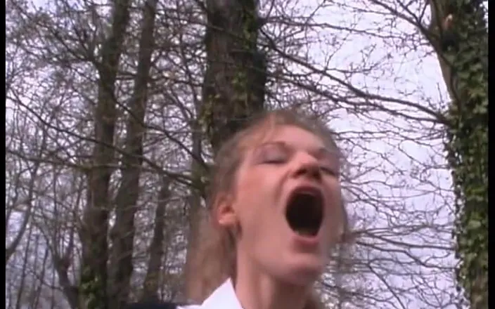 La France a Poil: Tall blonde college girl gets sodomized by a big cock