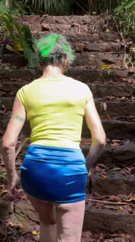 Walking up Old Stairs in the Hawaiian Rainforest