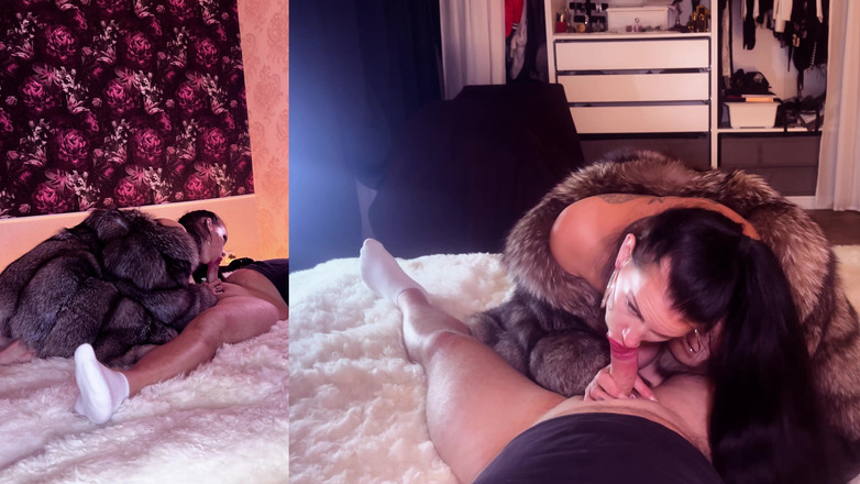 MissAlessaMilano: Трахаюся замість вечірки зі своїм секретним фетишем у хутряній шубі