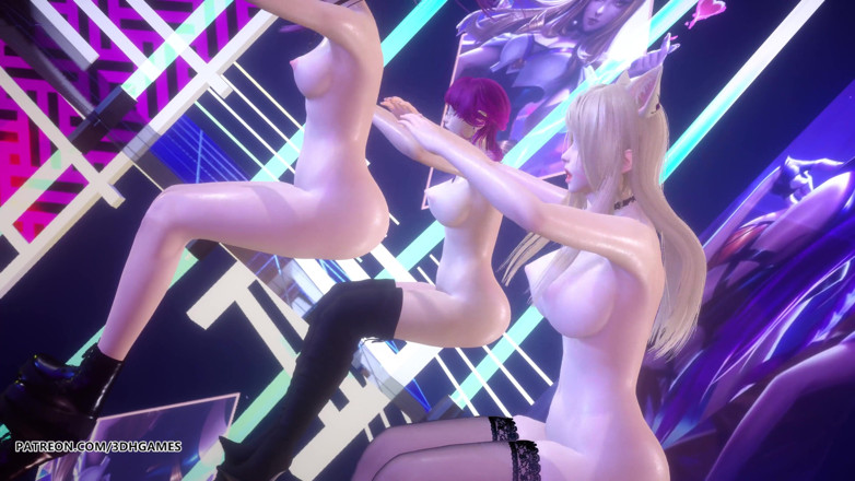 3D-Hentai Games: [mmd] exid - ben ve sen ahri akali evelynn seksi çıplak dans...