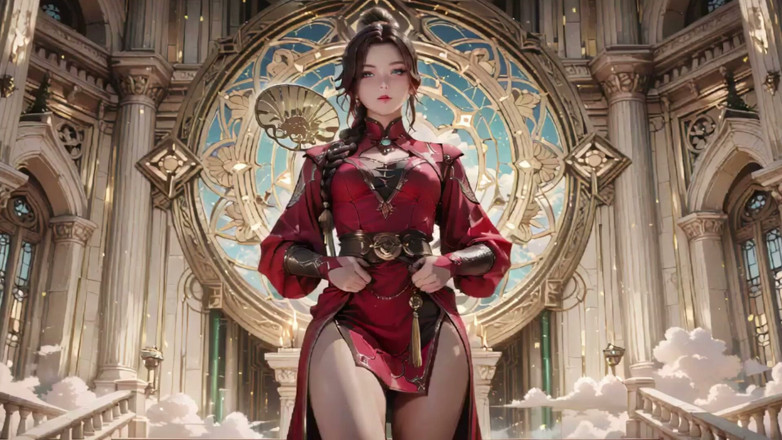 Seraphina Vale: Red Armor Queen in the Floating City! Epic Fantasy Tease.