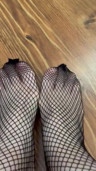 Fishnet Stockings on Feet