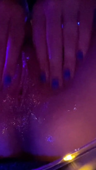 Artsy, Oily, String Light Pussy Rubbing