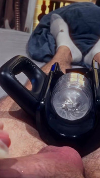 That Fuck Machine Makes Me Cum Buckets Filled This Condom up with My Cum