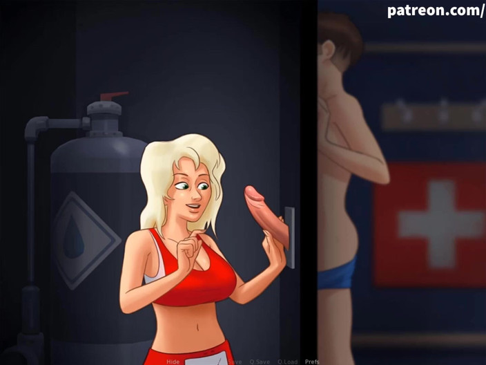 Hentai World: Summertime saga - fucked the lifeguard in the mouth