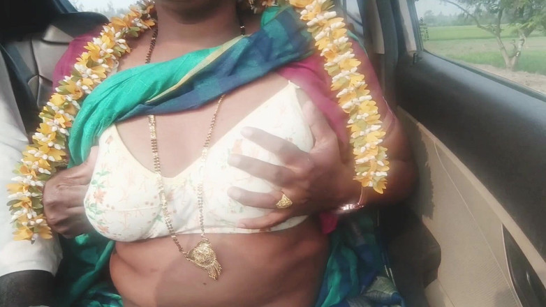 Telugu honey lips: Stiefvater-schwiegertochter, auto-sex, telugu dirtytalk, teil-1