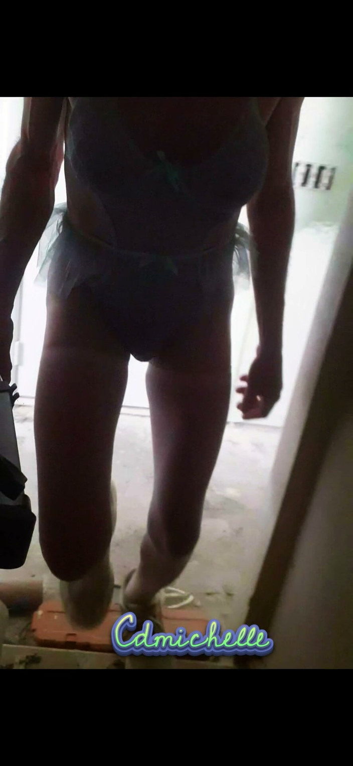 Cdmichelle lingerie: At Work Cdmichelle Walking Around Wearing Sexy Sissy Outfit