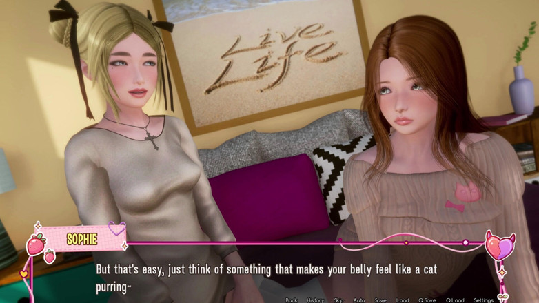 3D Cartoon Porn: Murmur 38 - Sophie ve Yui adam ile öğretmen Helen'in yatağında üçlü seks yapmaya çalışır