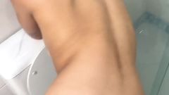 Slut Gets Her Tight Asshole Fucked in Bathroom Piss Drink