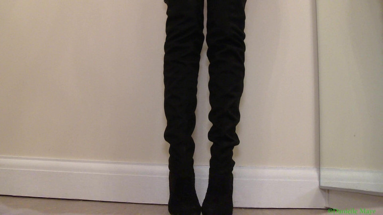 Danielle Maye: Suede Boot Domination