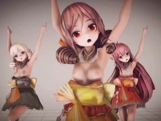 Mmd anime girls: Mmd R-18 cô gái anime khiêu vũ gợi cảm (clip 43)