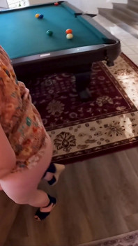 Stepmom Lost a Bet Playing Pool and Takes Hard Cock