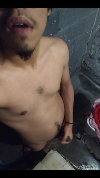 Latino Boy Masturbates in His Toilet