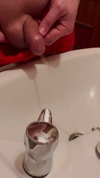 Peeing in the Sink.